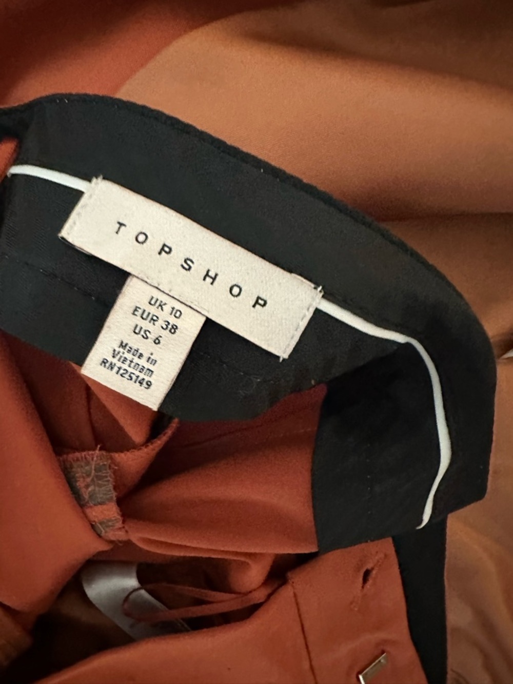 Topshop  Double-Breasted Rust Blazer - Picture 4 of 4